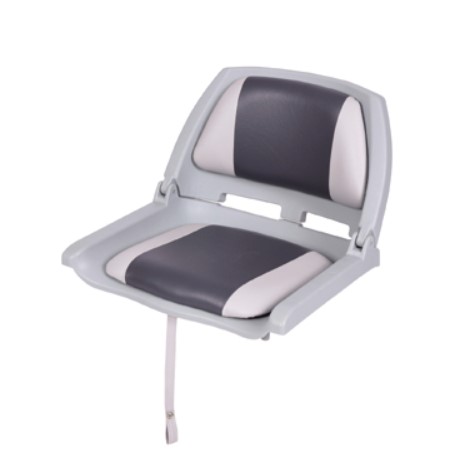 Lodná sklopná sedačka s vankúšmi šedá